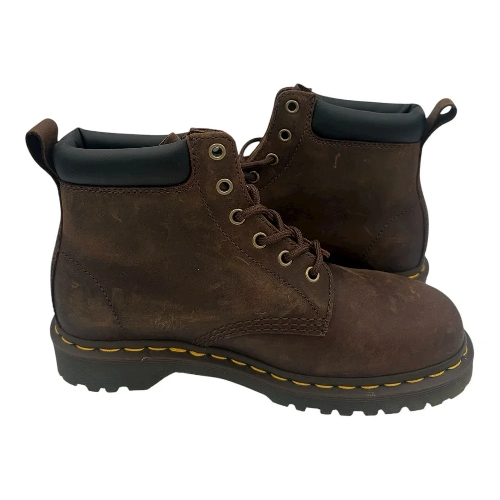 Dr Martens 939 Ben Boots Mens 8 Womens 9 Brown Leather‎ Lace Up Soft Toe Doc